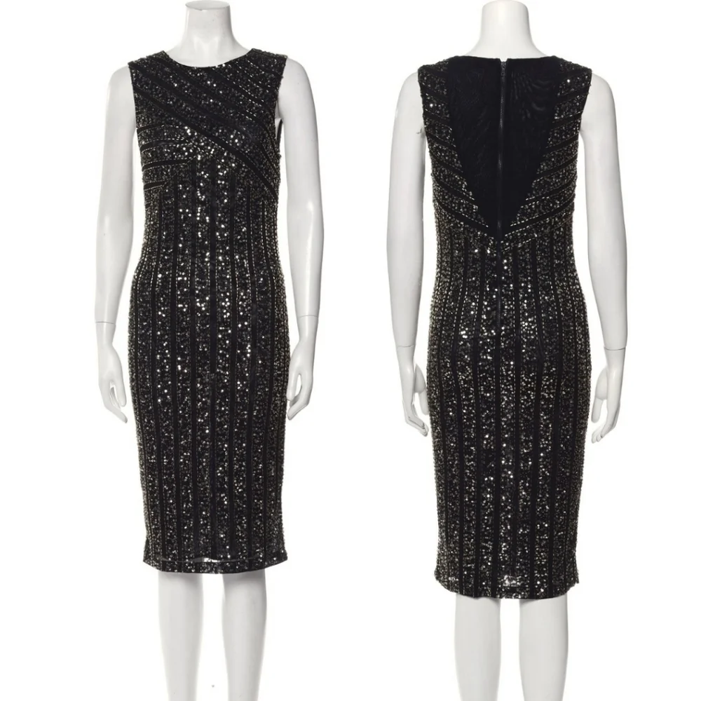 NWT Alice + Olivia Embelished Dress Size 4 Retail $595 - Picture 1 of 11